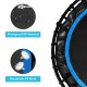 Close-up of the 40" foldable fitness rebounder showcasing waterproof PP material and breathable PE mesh for durability.