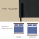 Adjustable tufted gray linen fabric headboard for queen and full size beds, featuring height-adjustable steel legs.
