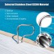 Stainless steel swimming pool handrail with base plate, 22" tall, rust-resistant, ideal for safe pool entry and exit.