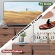 Walnut TV stand for TVs up to 60 inches, featuring two sliding drawers and a large storage cabinet for organized living.