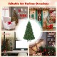 6.5 feet pre-lit Christmas tree with 450 LED lights, pine cones, and red berries, perfect for festive home or business.