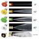 Five interchangeable nozzles for the 3000 PSI electric pressure washer, showcasing different spray angles for versatile.