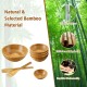 8-piece bamboo salad bowl set with serving utensils, eco-friendly, durable, perfect for salads and snacks.
