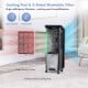 3-sided honeycomb cooling pad and high-density filter of the 3-in-1 evaporative air cooler for effective cooling.
