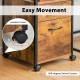 Close-up of the 2-drawer mobile file cabinet's lockable 360-degree swivel casters for easy movement and stability.