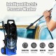Electric pressure washer with 2030 PSI, 1800W motor, and adjustable spray wand for versatile outdoor cleaning.
