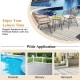 3-piece patio rattan bistro set featuring white cushions, ideal for poolside or balcony relaxation.