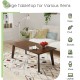 Rectangular wooden coffee table with rubber legs, large scratch-resistant tabletop, ideal for various items and easy to.