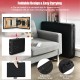 Portable black massage table with adjustable backrest, foldable design, and carrying bag for easy transport and storage.