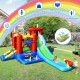 9-in-1 inflatable kids water slide bounce house with splash pool, climbing wall, and ball pit for outdoor fun.