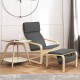 Gray Relax Bentwood Lounge Chair set with ottoman and magazine rack, featuring a natural wood frame for stylish comfort.
