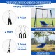 60-inch blue platform swing with adjustable ropes, durable Oxford fabric, suitable for backyard and park use.