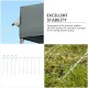Ground stakes and tie downs for the 10 x 20 feet heavy-duty sun shelter, ensuring excellent stability outdoors.
