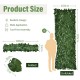 Folded artificial ivy privacy fence screen measuring 100 cm x 13 cm, featuring 1696 realistic leaves for easy transport.