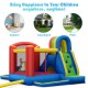 Inflatable kid bounce house castle with water slide, made of puncture-resistant 420D oxford fabric, for indoor and.