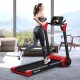 Folding electric treadmill with 2.25 HP motor, LED display, and phone holder for home or office workouts.