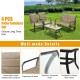 Close-up of the ergonomic armrest on the 2-person swing glider loveseat in brown, showcasing quality design for comfort.