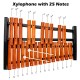 25-note wooden xylophone with mallets, featuring durable hardwood keys and a mellow timbre for educational music play.