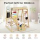 Wooden 8-in-1 indoor playground climbing gym for children, promoting physical skills and creativity in a safe design.