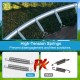 High-tension springs on the 8 ft outdoor trampoline ensure safety and prevent disengagement for a secure jumping.