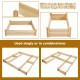 U-shaped wooden garden raised bed made of natural fir wood, featuring five planter boxes for versatile gardening.