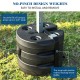 Set of 6 canopy weights with no-pinch design, securely fits poles up to 1.25'' wide, ideal for outdoor events.