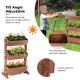 3-tier raised garden bed made of solid wood with adjustable shelves, perfect for versatile plant storage and outdoor.
