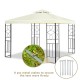 10 x 10 feet patio gazebo canopy tent with decorative patterns and sturdy steel frame, ideal for outdoor activities.