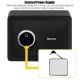 2-layer security safe deposit box with electronic panel, fingerprint access, and inner LED light for valuables.