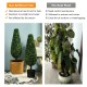 Lifelike 3 feet artificial tower topiary tree with UV-resistant leaves, perfect for indoor or outdoor decor.