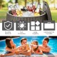 Rattan 4-in-1 patio cool bar with 9.5-gallon capacity, ideal for drinks, snacks, and versatile outdoor use.