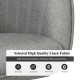 Curved back detail of the Fabric Swivel Accent Chair with breathable linen, offering comfort and elegance for any space.