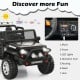 Close-up of the control panel on the 12V Kids Electric Ride On Truck, featuring music, lights, and parental control.
