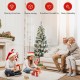 5 feet pre-lit Christmas tree with snow flocked branches, 140 LED lights, and hinged design for easy assembly and.