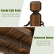 Sturdy side rail and reinforced bottom of the 5 feet wooden garden bridge for enhanced stability and safety.