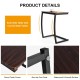C-shaped steel frame side table with waterproof MDF top, ideal for compact spaces next to a sofa or bed.