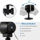 Outdoor waterproof Christmas snowflake LED projector with remote control, 180° rotation, and manual speed settings.