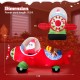 Christmas inflatable airplane with Santa, bear, and gift boxes, 7.2 feet long, LED lights for outdoor display.