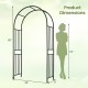 Garden decoration climbing plants arch measuring 86" tall and 49" wide, perfect for supporting plants and ornaments.