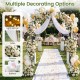 7.2 feet garden decoration climbing plants arch with flowers and balloons, perfect for weddings and outdoor events.