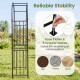 7.2 feet garden decoration climbing plants arch with ground stakes for stable support on soil, gravel, or sand surfaces.