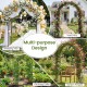7.2 feet garden decoration climbing plants arch with vibrant flowers, ideal for weddings and outdoor events.