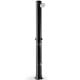 Freestanding 7.2 feet solar-heated outdoor shower in black with 360° rotating shower head and foot tap for convenience.