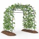 Tall black metal garden arch trellis for climbing plants, offering vertical support and ample space for healthy growth.