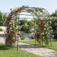Metal garden arch trellis for climbing plants, 7.5 FT tall, black, offers vertical support and enhances garden.