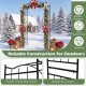 7.5 feet heavy-duty metal garden arbor with curved roof, powder-coated for durability, ideal for outdoor events and.