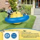 Giant inflatable dome rocker bouncer for kids, featuring blue color and six handles, perfect for outdoor fun.