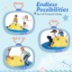 Giant inflatable dome rocker bouncer for kids, featuring 6 handles, durable PVC, ideal for indoor and outdoor play.