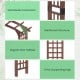 Wooden garden arch trellis in rustic brown with elegant grid design, sturdy legs, and metal connectors for climbing.