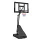 Height adjustable basketball goal system with shatterproof backboard, sturdy rim, and portable design for outdoor play.